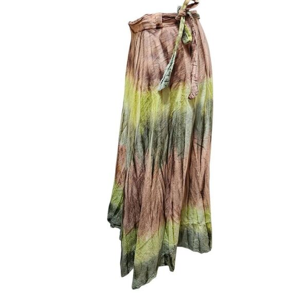 Belma wrap skirt tie dye vintage 90s y2k hippie maxi festival one size - Picture 2 of 6